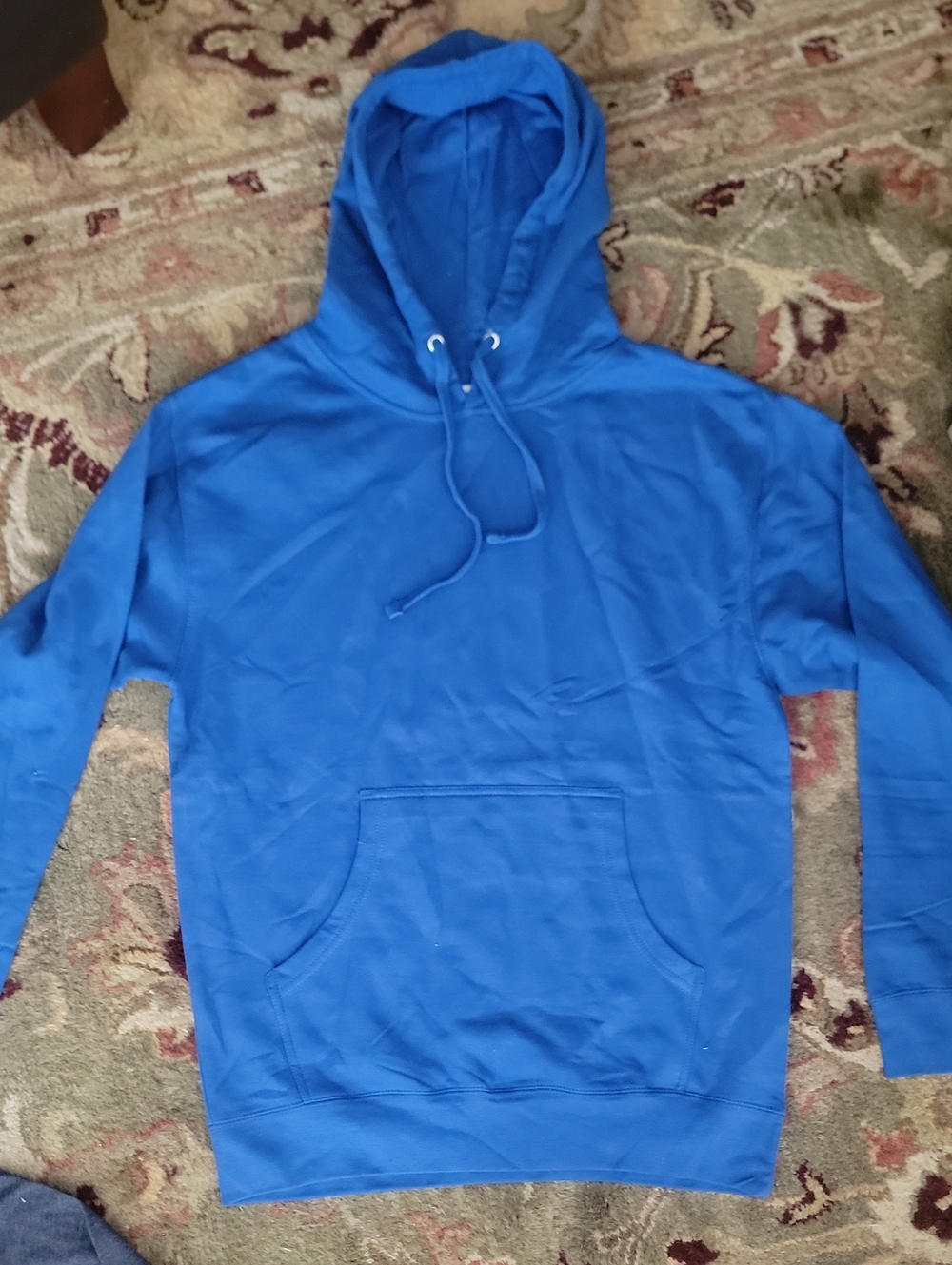 Classic Men's Blue Pullover Hoodie